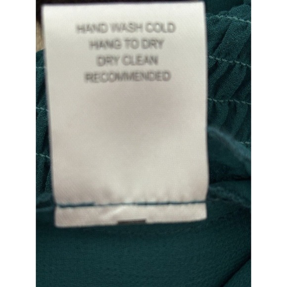 Daniel Rainn Anthropologie Solid Teal V-Neck Banded Bottom Blouse Sz XL W Tank - Picture 10 of 10